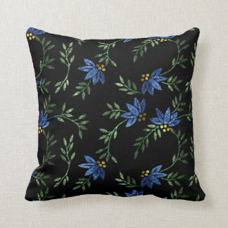 Blue and Black Glitter Pattern Cushion