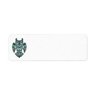 Blue and Black Haida Spirit Owl