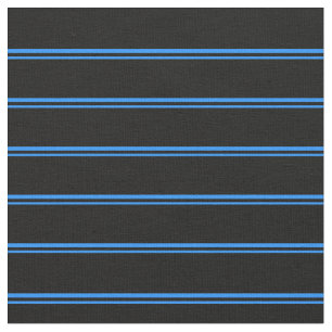 Blue and Black Lines Pattern Fabric