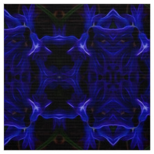 Blue and black Mandalas fabric
