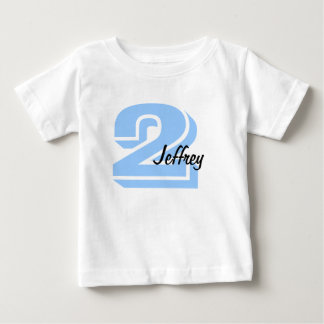 Blue and Black Name and Age T-shirt
