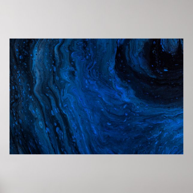 Blue and black painting poster (Front)