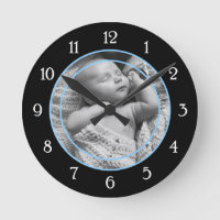 Blue and Black Photo Frame