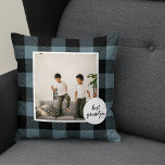 Blue And Black Plaid Best Grandpa Gift With Photo Cushion<br><div class="desc">This Blue and Black Plaid Best Grandpa Gift is a thoughtful and unique way to show your appreciation and love for your grandpa.The frame is made of a high-quality, blue and black plaid fabric that gives it a rustic and charming feel. The words "Best Grandpa" are embroidered onto the fabric...</div>