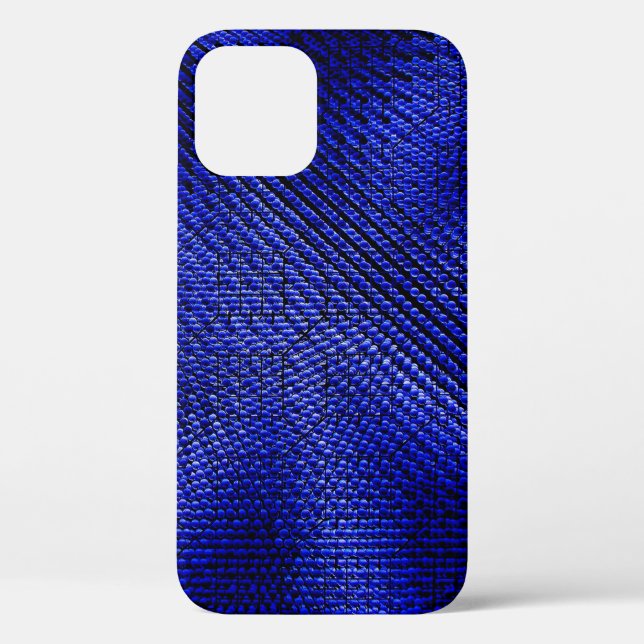Blue and black plaid textile Case-Mate iPhone case (Back)