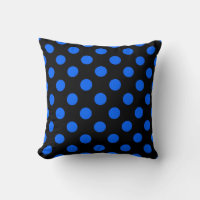 Blue and black polka dots