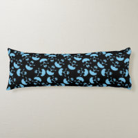Blue and Black Repeating Motif | Skull Pattern