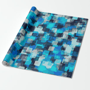 blue and black square pattern abstract backgrounda wrapping paper