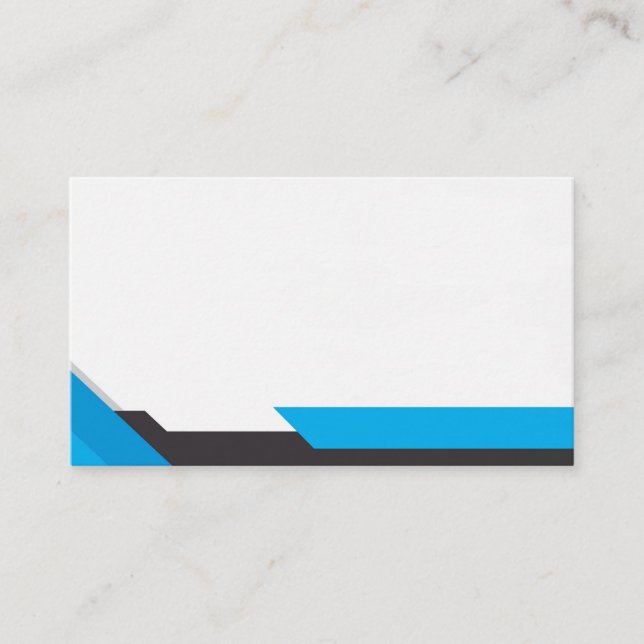 Blue and Black Square Shapes Business Card (Front)