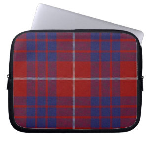 Blue and Black Tartan Plaid Laptop Cover