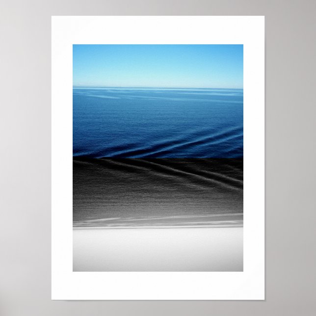 Blue and Black Velvet Reflection Photography Poster (Front)