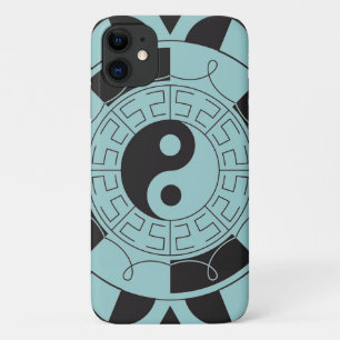 Blue And Black Yin Yang Symbol Case-Mate iPhone Case