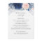 Blue and Blush Coloured Flowers Wedding Informatio