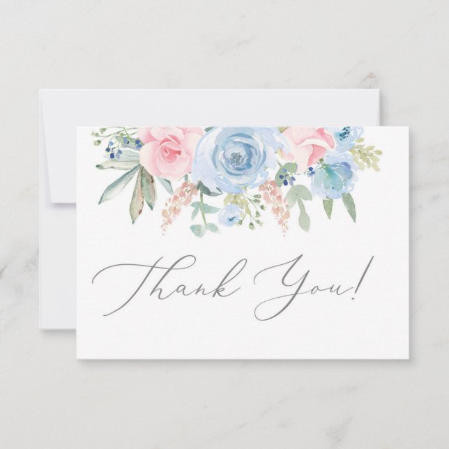 Blue and blush thank you card (Front)