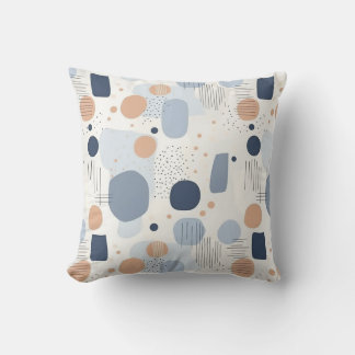 Blue and Brown Abstract Colour DesignFleece Blanke Cushion