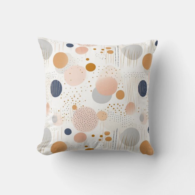 Blue and Brown Abstract Colour DesignFleece Blanke Cushion (Front)