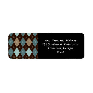 Blue and Brown Argyle Fashion Pattern