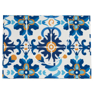 Blue and Brown Decorative Gift Bag