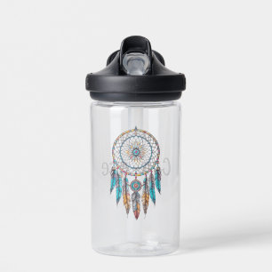 Blue and Brown Dreamcatcher Sweet Dreams Water Bottle
