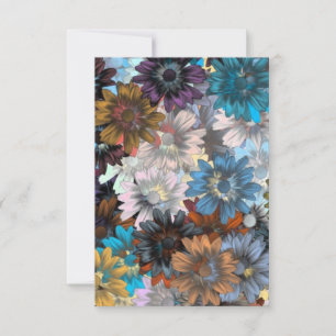 Blue and brown floral