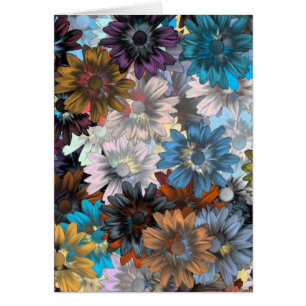 Blue and brown floral