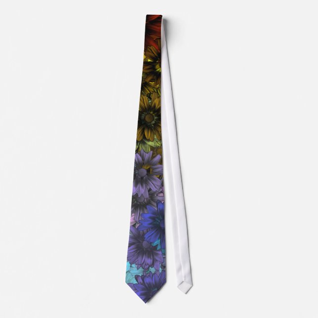Blue and brown floral tie (Front)