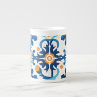 Blue and Brown Milk Jug