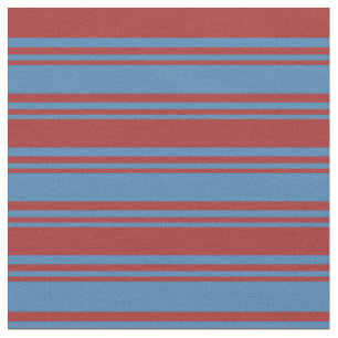 Blue and Brown Pattern of Stripes Fabric