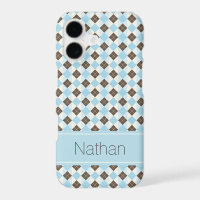 Blue and Brown Personalised Argyle Pattern