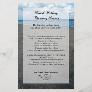 Blue and Brown Sands ~ Beach Wedding Flyer