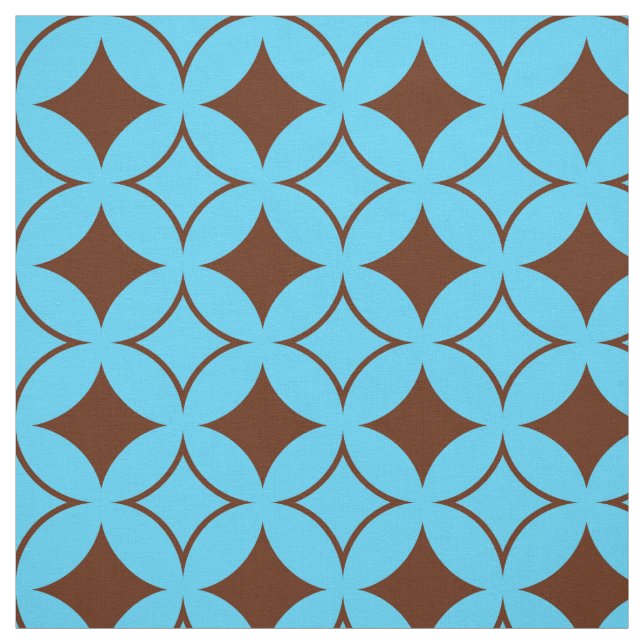 Blue and brown shippo fabric (Swatch)