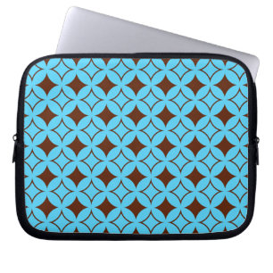 Blue and brown shippo laptop sleeve