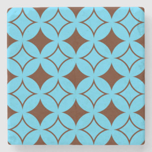 Blue and brown shippo stone coaster