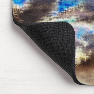 Blue and brown stained texture in a rough woody    mouse pad