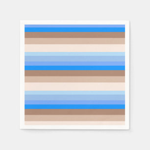 Blue and Brown stripes Napkin