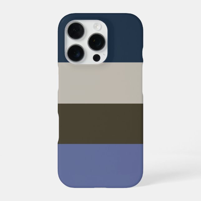 Blue and Brown  Stripes Pattern  iPhone Case (Back)