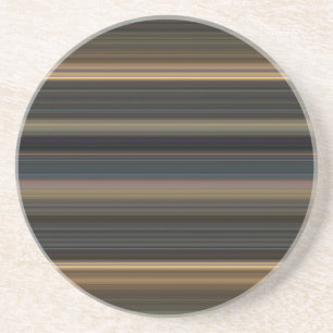 Blue and Brown Stripes Sandstone Coaster