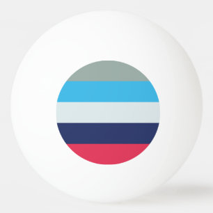 Blue And Burgundy Stripes Ping Pong Ball