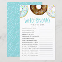 Blue and Chocolate Doughnuts Who Knows Mum Best Ga