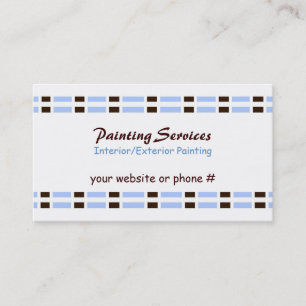 Blue and Chocolate Modern Link Design Business Card