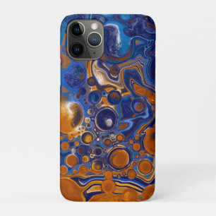Blue and Copper Abstract Modern Art  Case-Mate iPhone Case