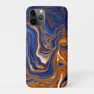 Blue and Copper Abstract Modern Art   Case-Mate iPhone Case