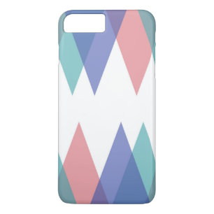 Blue and coral triangles Case-Mate iPhone case