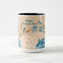 Blue and Cream Floral Mother's Day