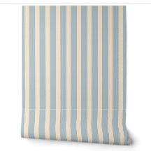 Blue and Cream Stripe Baby Nursery