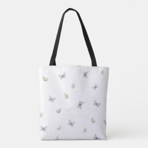 Blue and Crème Butterflies Pretty Garden Wildlife Tote Bag