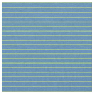 Blue and Dark Sea Green Striped Pattern Fabric