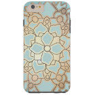 Blue and Faux Gold Leaf Lotus Flower