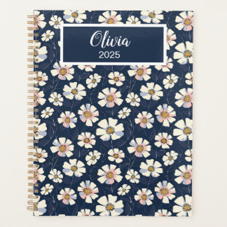 Blue and Floral Pattern Planner