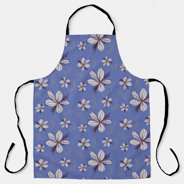 BLUE AND FLOWERS APRON (Front)